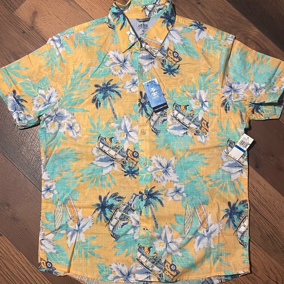 Men's IZOD Saltwater Dockside Button Front Shirt - Picture 1 of 5